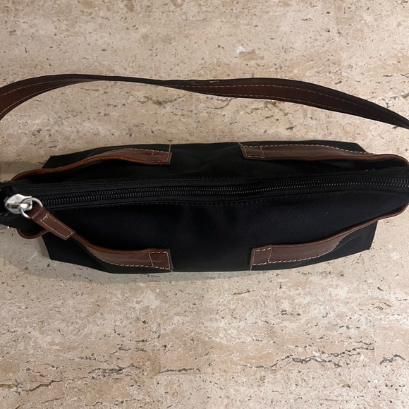 Fossil Black Fabric with Brown Leather Hobo Shoulder Bag Model 75082 - Picture 6 of 9